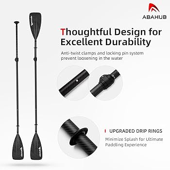 Abahub 4ピース カーボン カヤックパドルSUP パドル 調整可能 スタン Amazon | Abahub カーボン SUP パドル/カヤック オール 1 x 4
